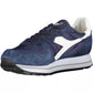 Diadora Elegant Blue Lace-Up Sneakers with Contrasting Details