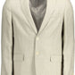 Gant Beige Linen Classic Jacket with Logo