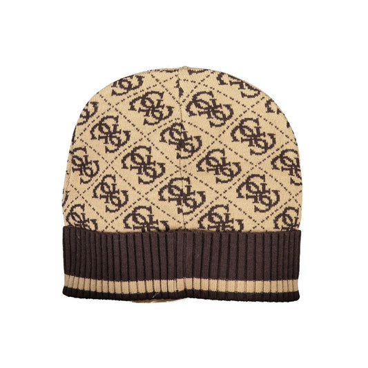 Guess Jeans Brown Polyester Hats & Cap