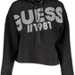 Guess Jeans Chic Black Hooded Sweatshirt with Logo Print