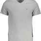 Guess Jeans Sleek Slim Fit V-Neck Tee in Gray