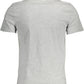 Guess Jeans Chic Gray Slim Fit Logo Tee for Men