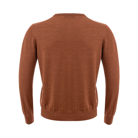 Gran Sasso Elegant Woolen Men's Brown Sweater