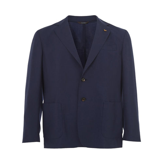 Colombo Elegant Blue Cashmere Jacket