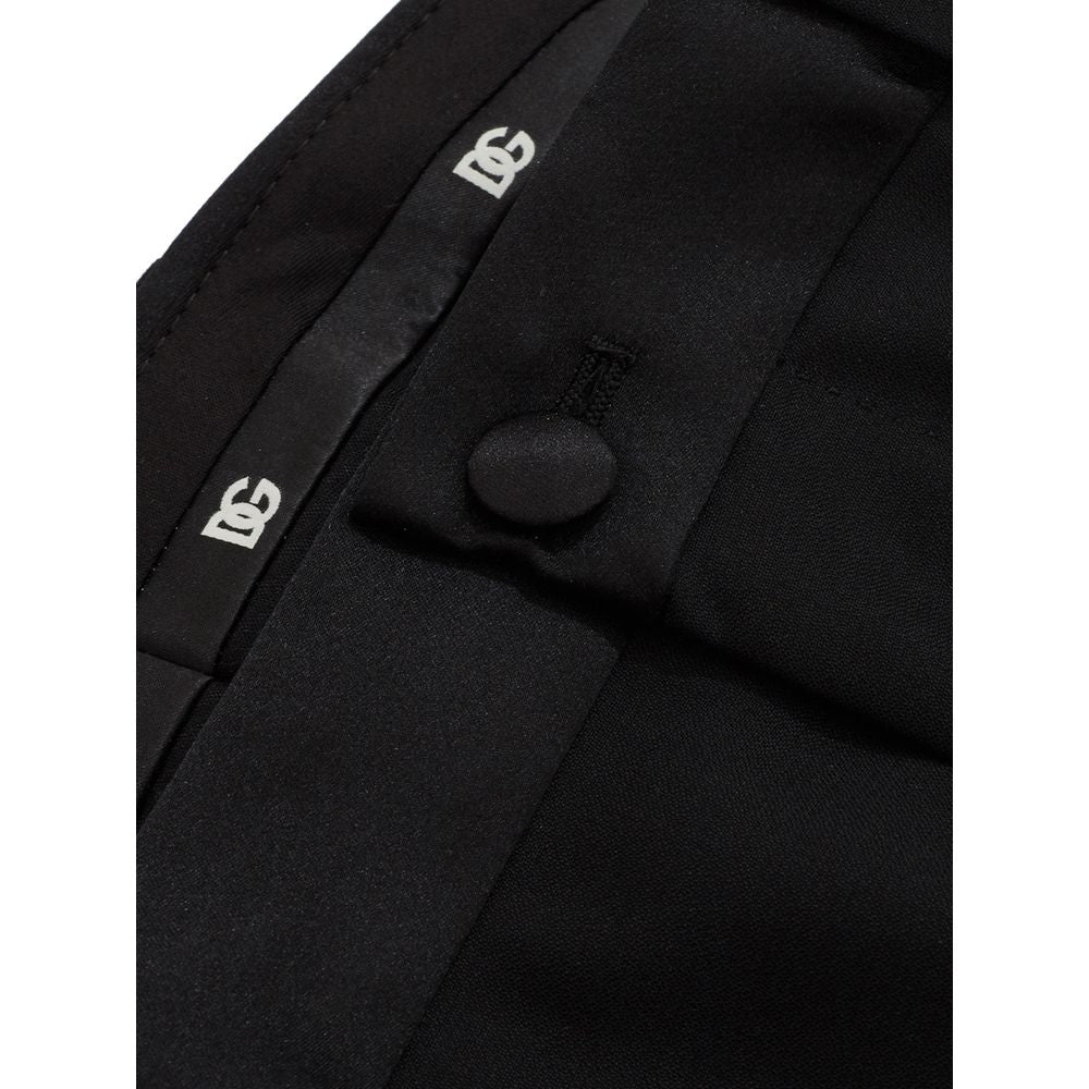 Dolce & Gabbana Elegant Black Wool Men's Suit
