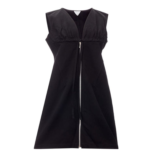 Bottega Veneta Elegant Black Viscose Dress Essentials