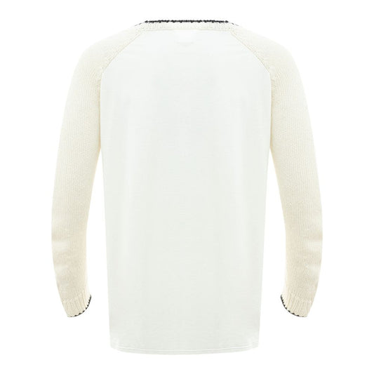 MM6 Maison Margiela White Cotton Designer Sweater