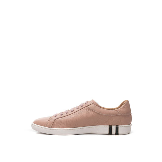 Bally Elegant Pink Leather Sneakers for the Style-Savvy