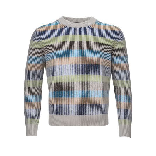 Gran Sasso Elegant Multicolor Cashmere Men's Sweater