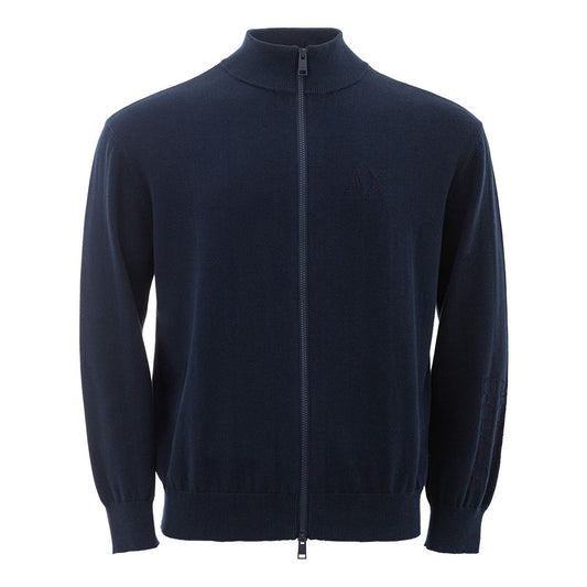 Armani Exchange Blue Cotton Sweater