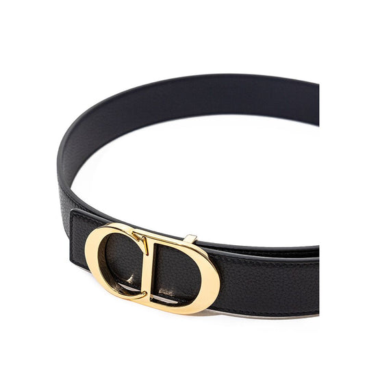 Dior Elegant Black Leather Belt