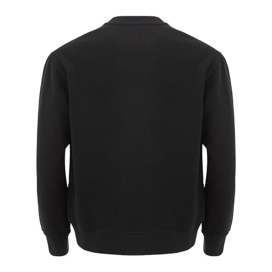 Versace Jeans Sleek Black Cotton Sweater for Men