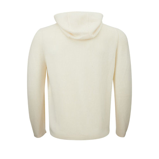 Gran Sasso Elegant White Wool Sweater for Men