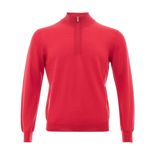 Gran Sasso Elegant Wool T-Shirt in Rich Red