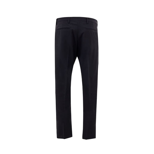 Valentino Elegant Black Wool Pants for Men
