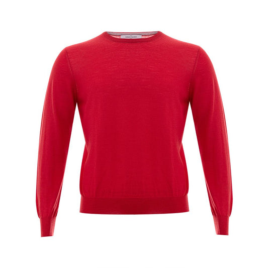 Gran Sasso Elegant Red Wool Sweater for Men