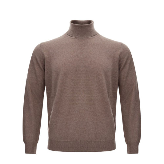 KANGRA Elegant Wool Sweater in Rich Brown