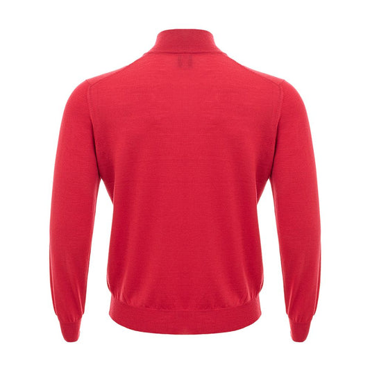 Gran Sasso Elegant Crimson Wool T-Shirt for Men