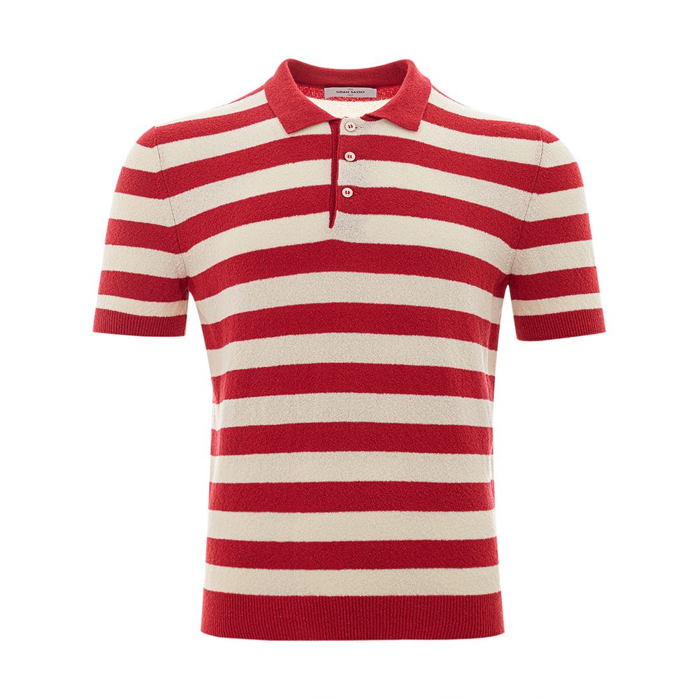 Gran Sasso Elegant Cotton Polo Shirt in Vibrant Red