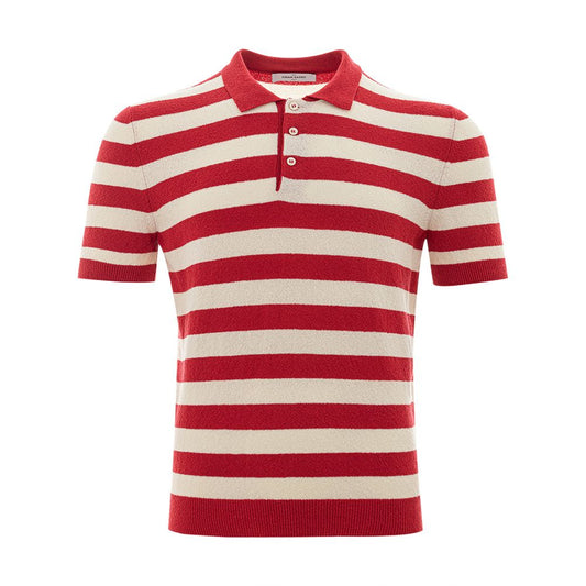 Gran Sasso Elegant Cotton Polo Shirt in Vibrant Red