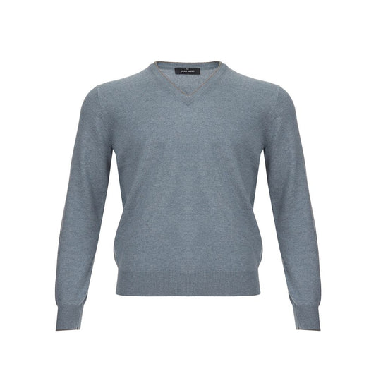 Gran Sasso Elegant Gray Cashmere Men's Sweater