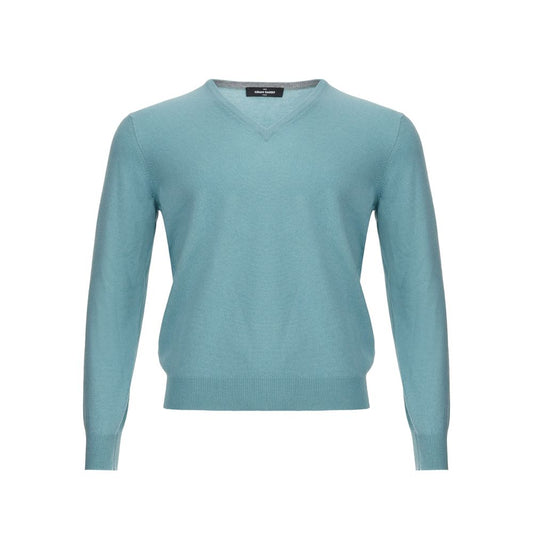 Gran Sasso Turquoise Cashmere Sweater for Men