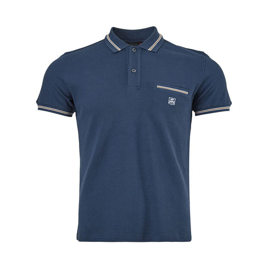 Corneliani Elegant Blue Italian Cotton Polo Shirt