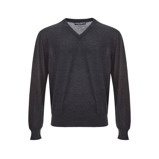 Dolce & Gabbana Elegant Gray Cashmere Sweater for Men