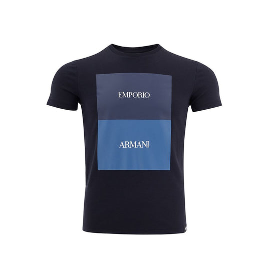 Emporio Armani Sleek Cotton Blue Tee for Men