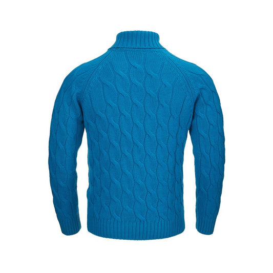 Gran Sasso Elegant Woolen Italian Blue Sweater
