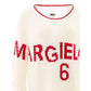 MM6 Maison Margiela Elegant White Cotton Sweater for Women