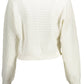 Kocca Chic White Long-Sleeved V-Neck Shirt