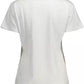 Kocca Elegant White Printed Tee with Chic Details