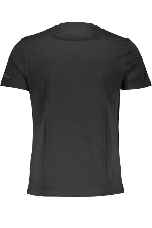 La Martina Elegant Embroidered Logo Black T-Shirt