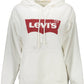 Levi's Chic White Cotton Hooded Sweatshirt With Logo