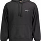 Levi's Sleek Black Cotton Hoodie with Embroidered Logo