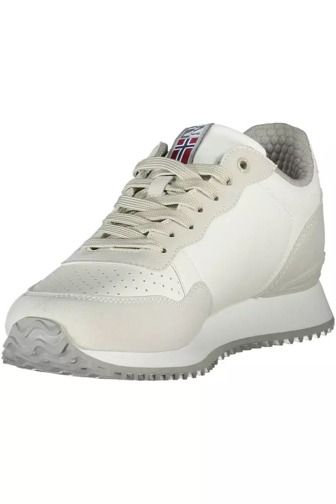 Napapijri Sleek White Sneakers with Logo Detail