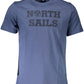 North Sails Blue Cotton Crew Neck Tee with Print