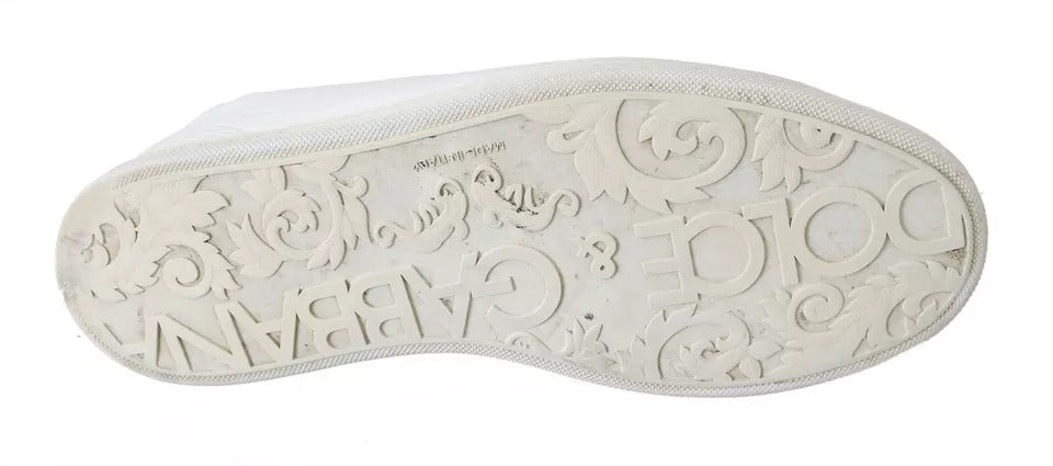 Dolce & Gabbana White Saint Tropez Lace Up Men Sneakers Men Shoes