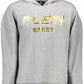 Plein Sport Sleek Gray Hooded Sweatshirt with Contrasting Details