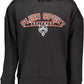 Plein Sport Sleek Black Hooded Sweatshirt with Print Detail