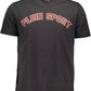 Plein Sport Sleek Black Cotton T-Shirt with Iconic Prints