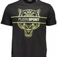 Plein Sport Sleek Black Cotton Crew Neck Tee with Logo