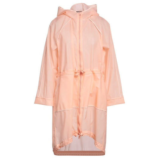 Elisabetta Franchi Powder Pink Long Waterproof Jacket