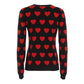 Love Moschino Chic Black Heart Pattern Sweater
