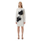 Love Moschino Elegant Embroidered Wool Blend Long Dress