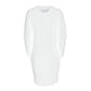 Love Moschino Chic Heart Pattern Knit Dress in White