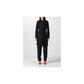 Love Moschino Elegant Black Wool Coat with Silver Chain Detail