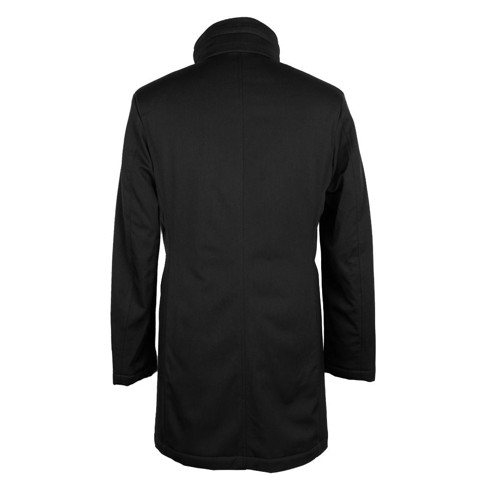 Made in Italy Elegant Virgin Wool Coat with Storm Protection