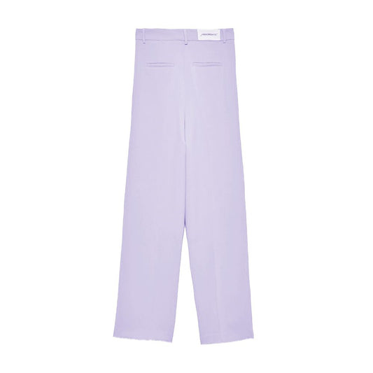 Hinnominate Elegant Purple Crepe Trousers for Women
